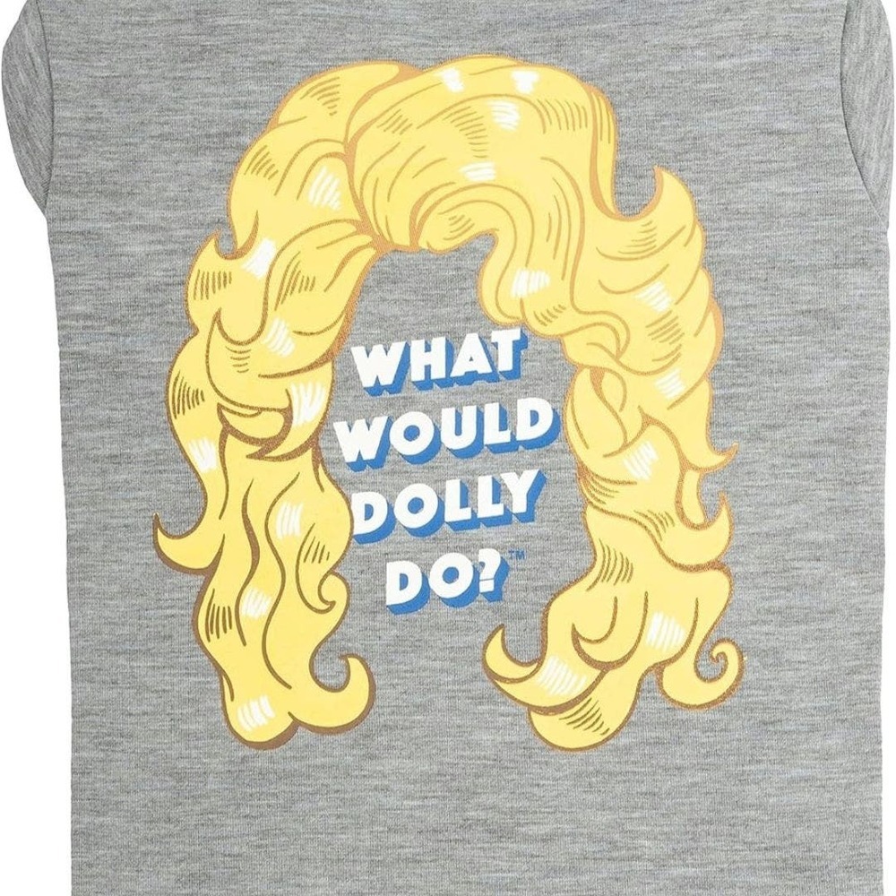 Doggy Parton What Would Dolly Do? T Shirt - L Dog clothing shirt